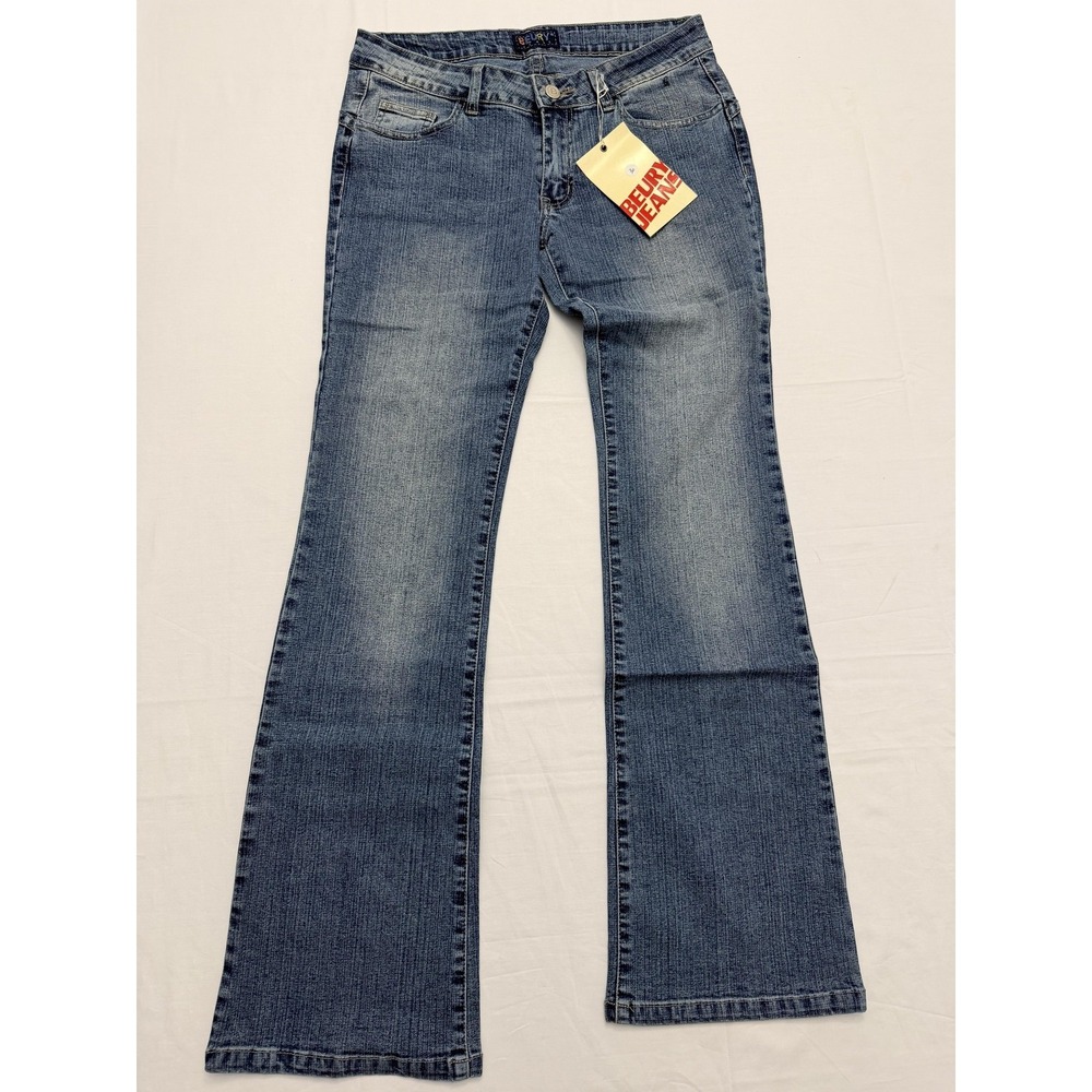 Beury Basic Bootcut Jeans Womens 30 Blue Med Wash Mid Rise Stretch 30x30 Denim‎